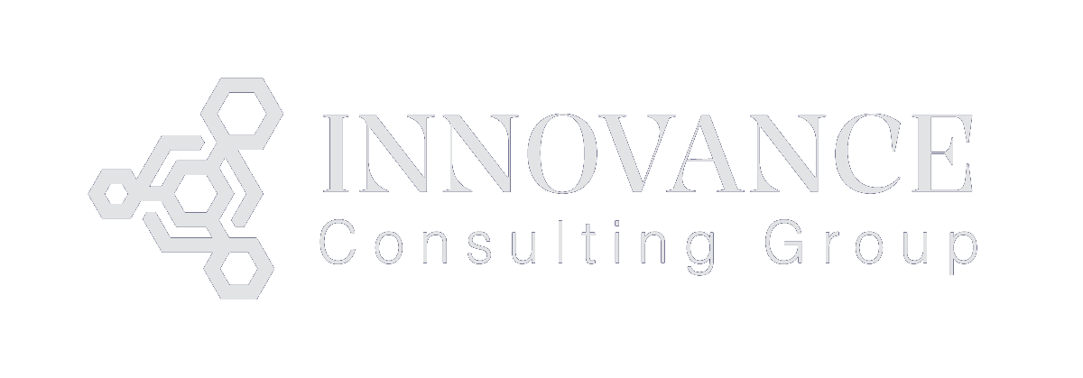 Innovance Consulting Group logo on black background.